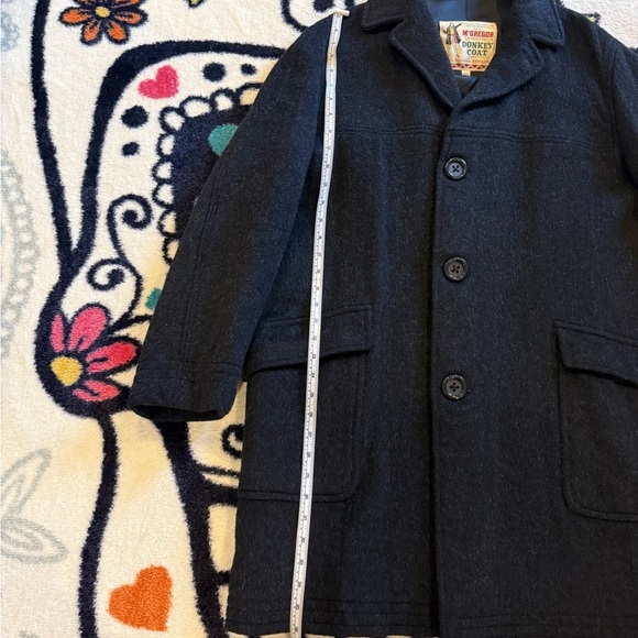 🖤 Rare Vintage McGregor Donkey Coat - Charcoal Wool w/ Red Lining (Size 40) - Picture 7 of 12